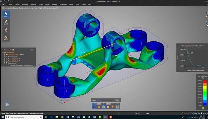 نرم افزار بهینه سازی توپولوژی برای پرینت سه بعدی