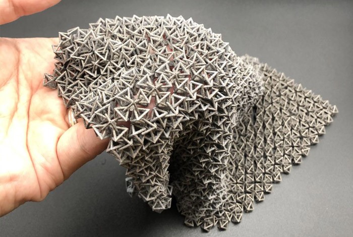 ساختار این پارچه های پرینت سه بعدی شده