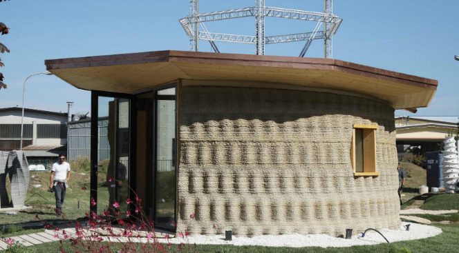 پرینت سه بعدی سازه با استفاده از خاک و زباله برنج