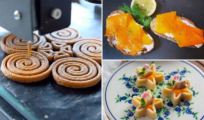 پرینت سه بعدی انواع خوراکی ها با پرینتر سه بعدی غذا