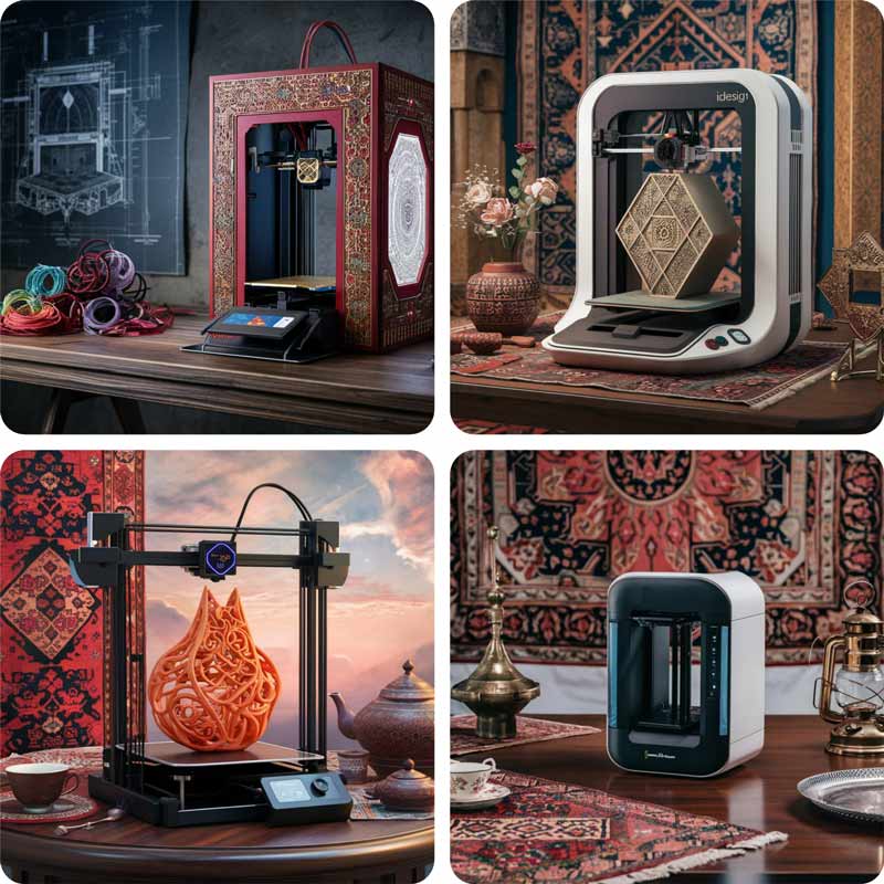 انواع پرینتر سه بعدی ایرانی مطابق با فرهنگ ایران زمین