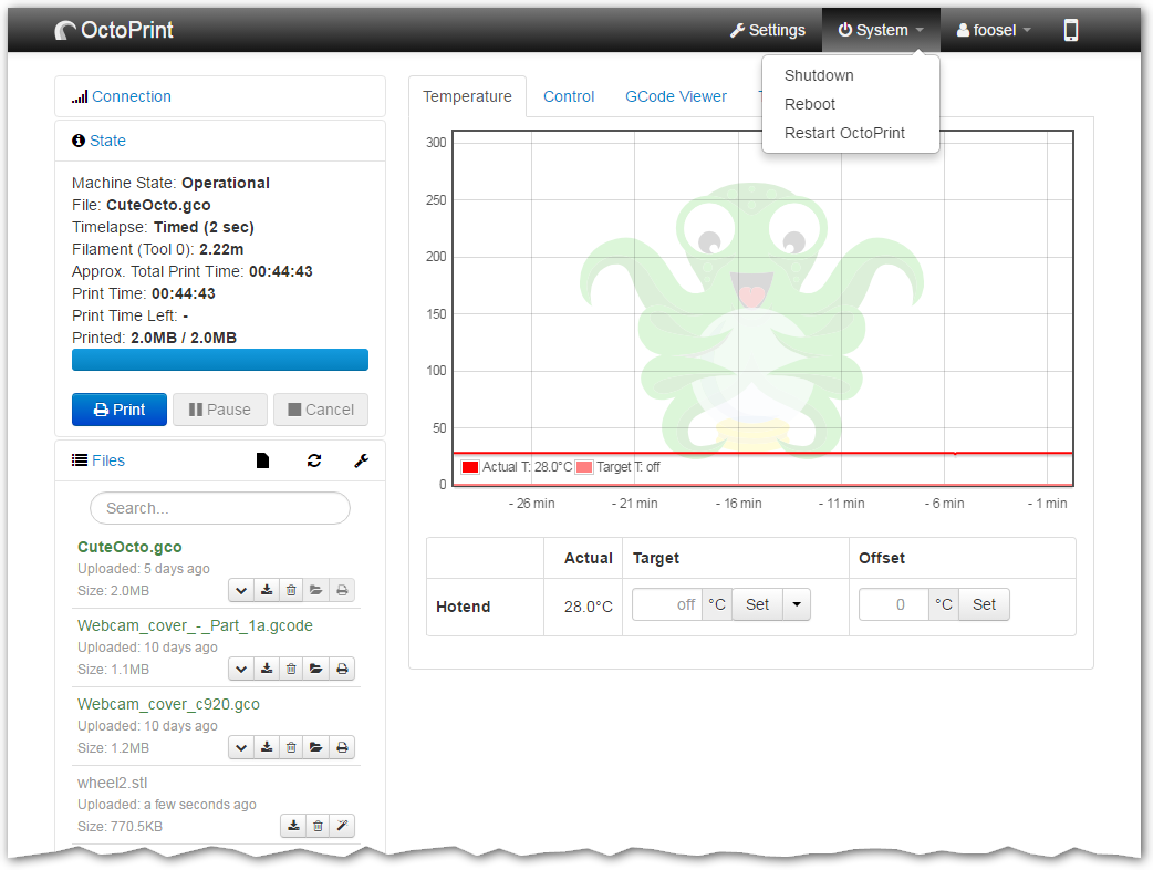 برنامه پرینتر سه بعدی اکتوپرینت